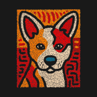 Playful Baby Dingo | Aboriginal Style Wildlife T-Shirt