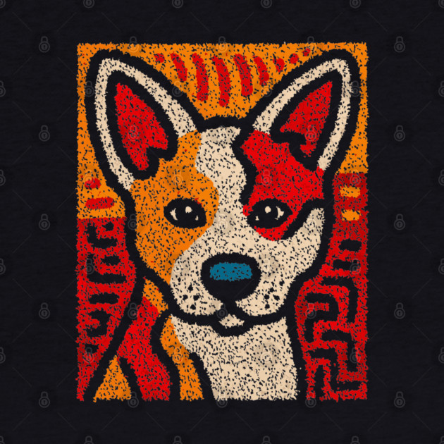 Playful Baby Dingo | Aboriginal Style Wildlife by TuncGK