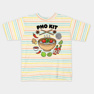 Spicy Pho Kit Pun — Vietnamese Soup, Chili, Lime & Herbs Kids T-Shirt