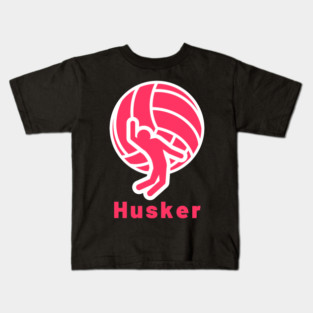 Husker Volleyball , cute family gift idea for mom , dad and siblings Kids T-Shirt