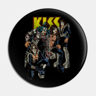 KISS (Vintage Comic Distressed) Pin