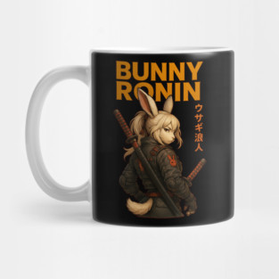 Cyberpunk Anime Bunny Ronin – Manga Techwear Aesthetic Mug