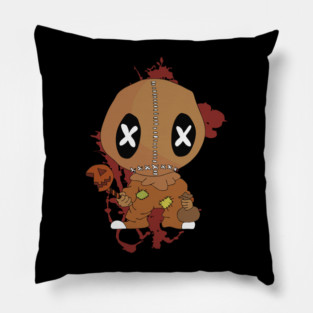 Cute and Sad Scarecrow Pillow