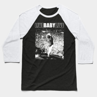 Inxs Live Baby Live Halftone Baseball T-Shirt