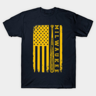 Milwaukee Brewers American Flag T-Shirt