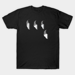 Beatles Faces Album Silhouette T-Shirt