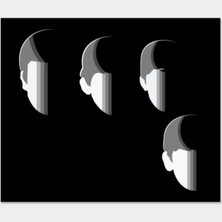 Beatles Faces Album Silhouette Posters and Art