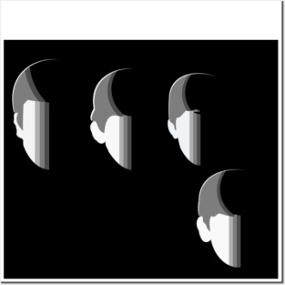 Beatles Faces Album Silhouette Posters and Art