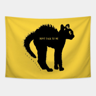 Social Anxiety Kitty Tapestry