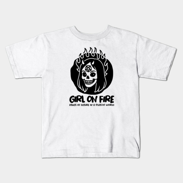 GIRL ON FIRE Kids T-Shirt by Fabrik