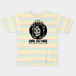 GIRL ON FIRE Kids T-Shirt