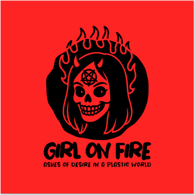 GIRL ON FIRE Wall Art by Fabrik