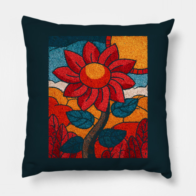 The Harvest | An Autumn Folk Art Tarot Card Pillow by TuncGK