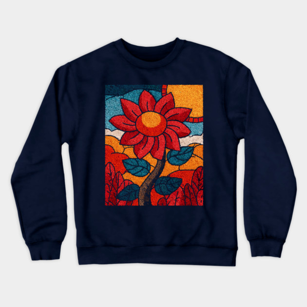 The Harvest | An Autumn Folk Art Tarot Card Crewneck Sweatshirt by TuncGK