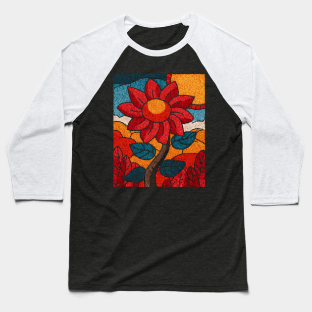 The Harvest | An Autumn Folk Art Tarot Card Baseball T-Shirt by TuncGK