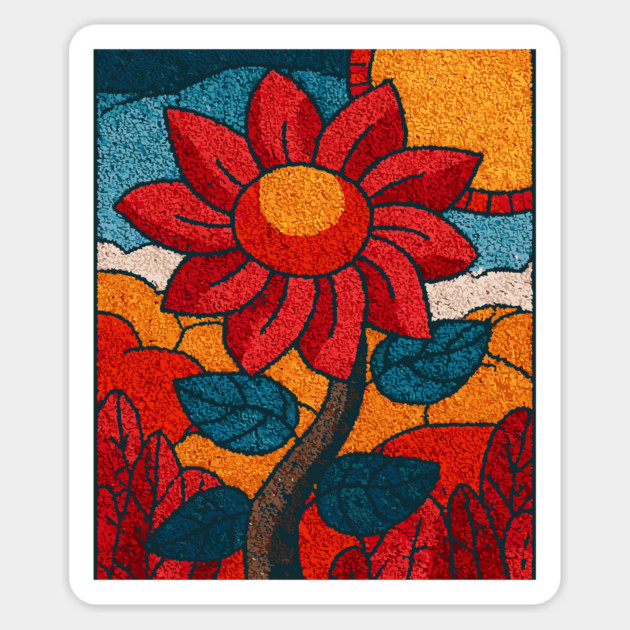 The Harvest | An Autumn Folk Art Tarot Card Magnet by TuncGK