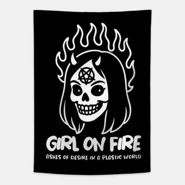 GIRL ON FIRE Tapestry by Fabrik