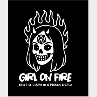 GIRL ON FIRE Posters and Art