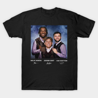 Jaxson Dart Cam Skattebo Malik Nabers Football Shirt, New York Step Bros T-Shirt