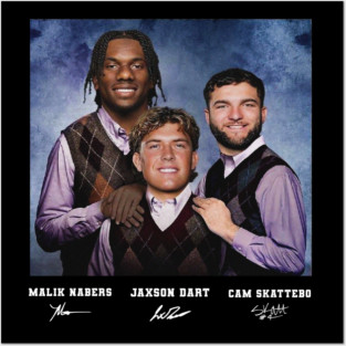 Jaxson Dart Cam Skattebo Malik Nabers Football Shirt, New York Step Bros Posters and Art