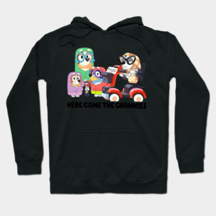 Here Come The Grannies Bluey Halloween Costume Funny Family Hoodie
