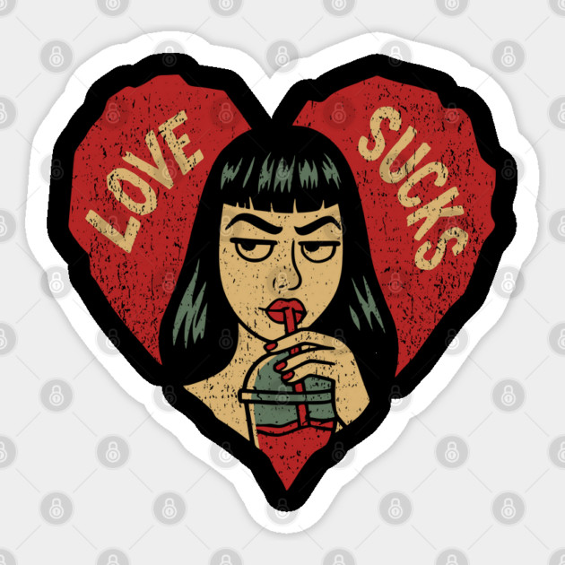 Love Sucks Anti-Valentine Attitude Sarcasm Sticker by Anticorporati