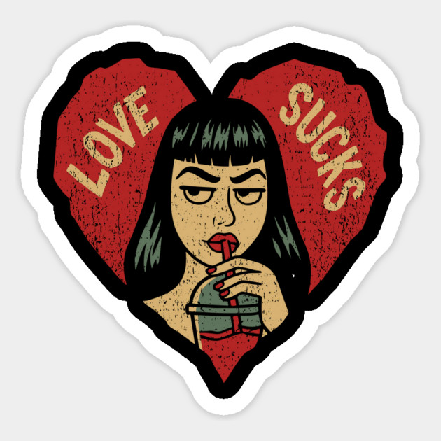 Love Sucks Anti-Valentine Attitude Sarcasm Magnet by Anticorporati