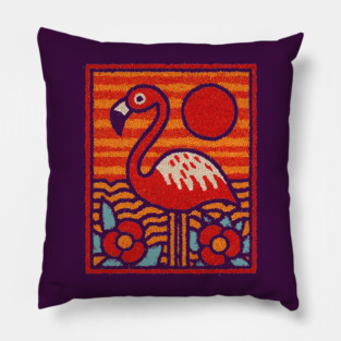 The Oasis | A Tropical Folk Art Tarot Card Pillow
