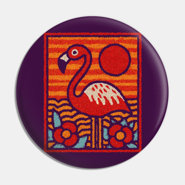 The Oasis | A Tropical Folk Art Tarot Card Pin by TuncGK