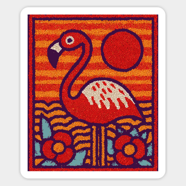 The Oasis | A Tropical Folk Art Tarot Card Magnet by TuncGK