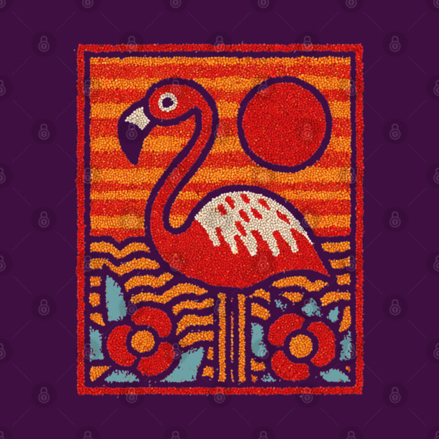 The Oasis | A Tropical Folk Art Tarot Card by TuncGK