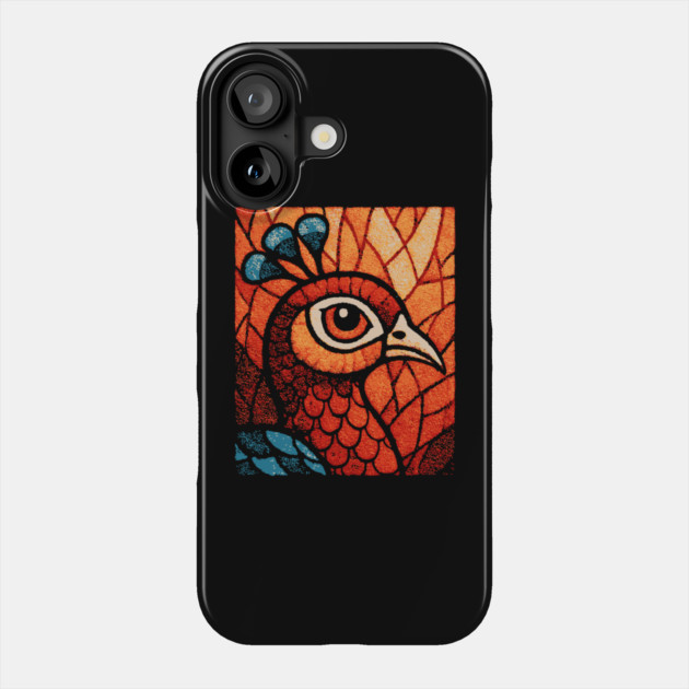 The Peacock | An Art Nouveau Stained Glass Graphic Phone Case by TuncGK