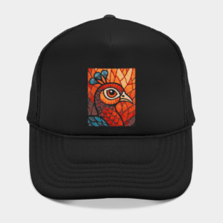 The Peacock | An Art Nouveau Stained Glass Graphic Hat
