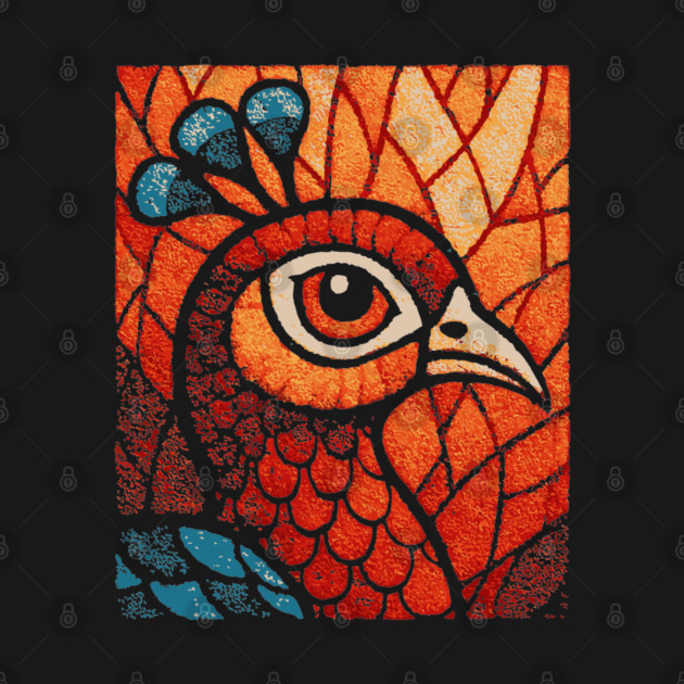The Peacock | An Art Nouveau Stained Glass Graphic by TuncGK