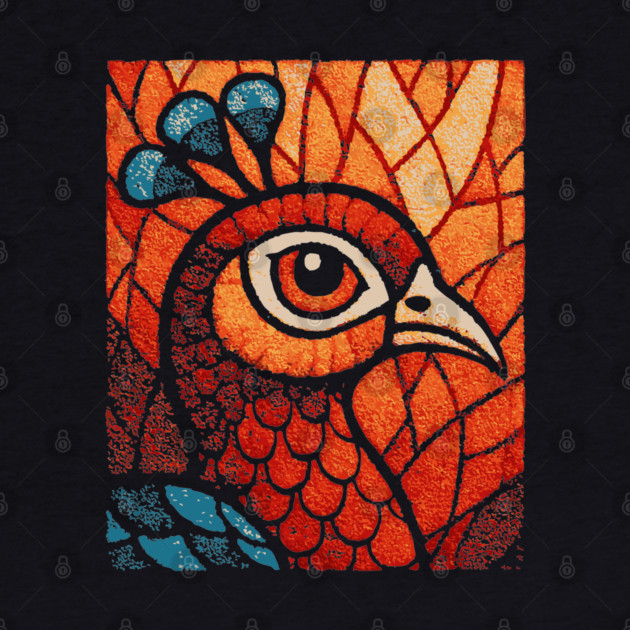 The Peacock | An Art Nouveau Stained Glass Graphic by TuncGK