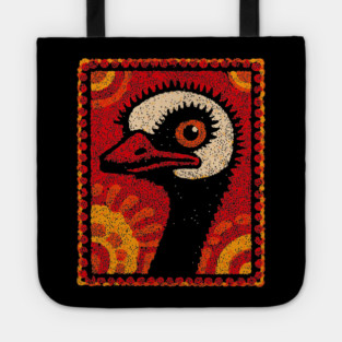 The Ostrich | A Modern Folk Art Portrait Tote