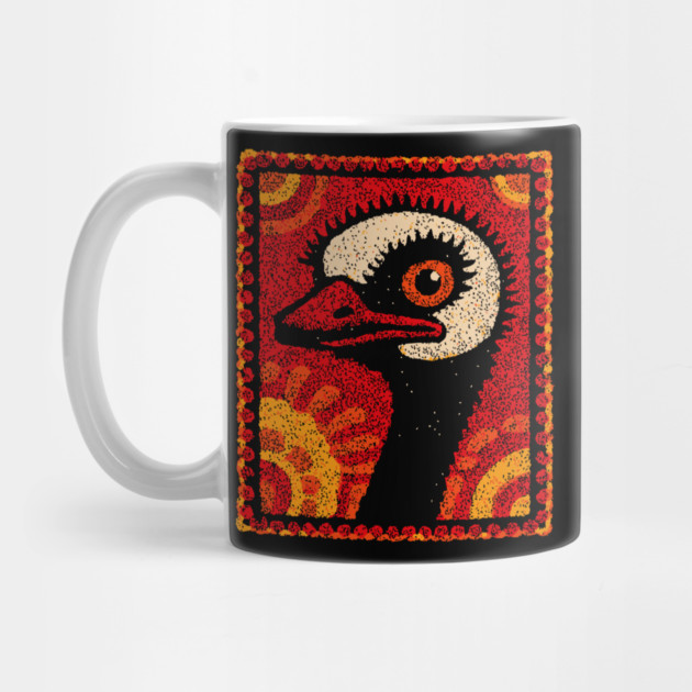 The Ostrich | A Modern Folk Art Portrait by TuncGK