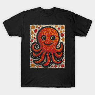 The Octopus | A Stained Glass Art Graphic T-Shirt