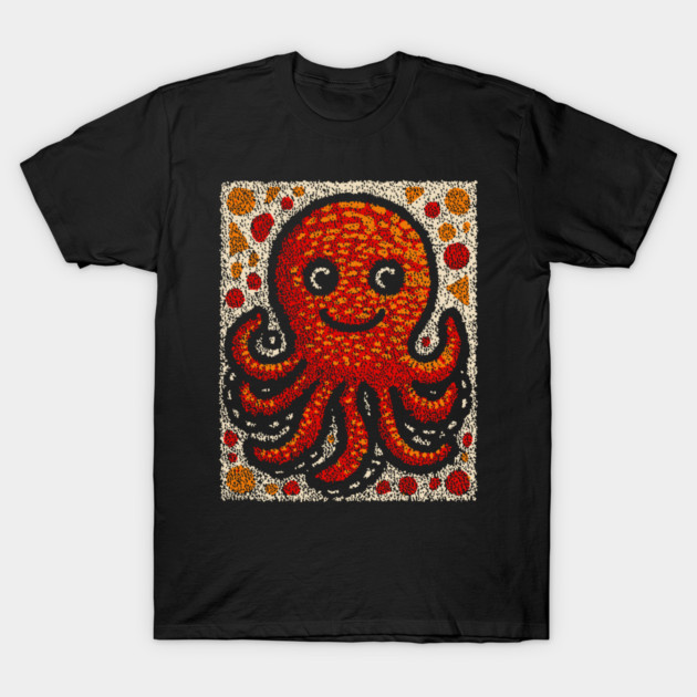 The Octopus | A Stained Glass Art Graphic T-Shirt by TuncGK