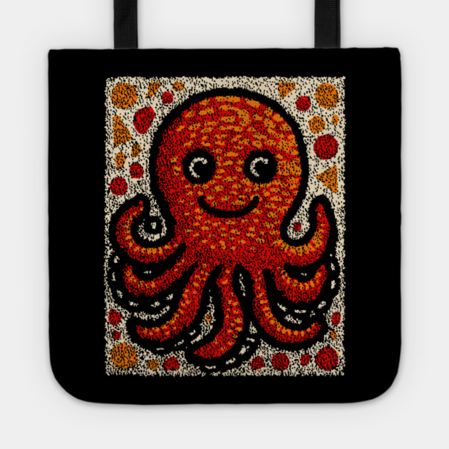 The Octopus | A Stained Glass Art Graphic Tote by TuncGK