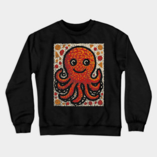 The Octopus | A Stained Glass Art Graphic Crewneck Sweatshirt