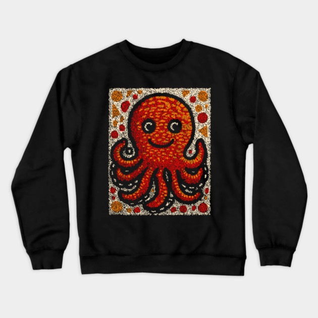 The Octopus | A Stained Glass Art Graphic Crewneck Sweatshirt by TuncGK