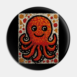 The Octopus | A Stained Glass Art Graphic Pin