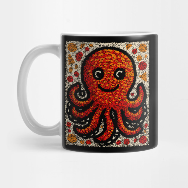 The Octopus | A Stained Glass Art Graphic by TuncGK