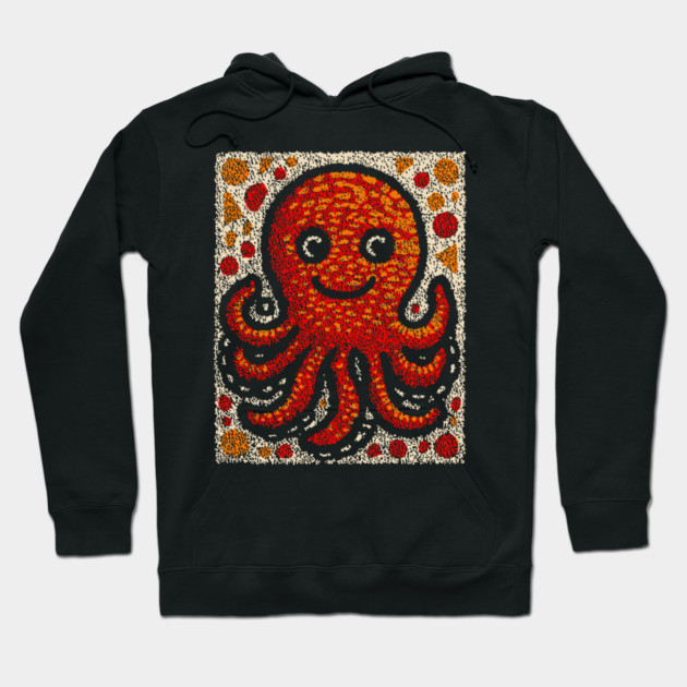 The Octopus | A Stained Glass Art Graphic Hoodie by TuncGK