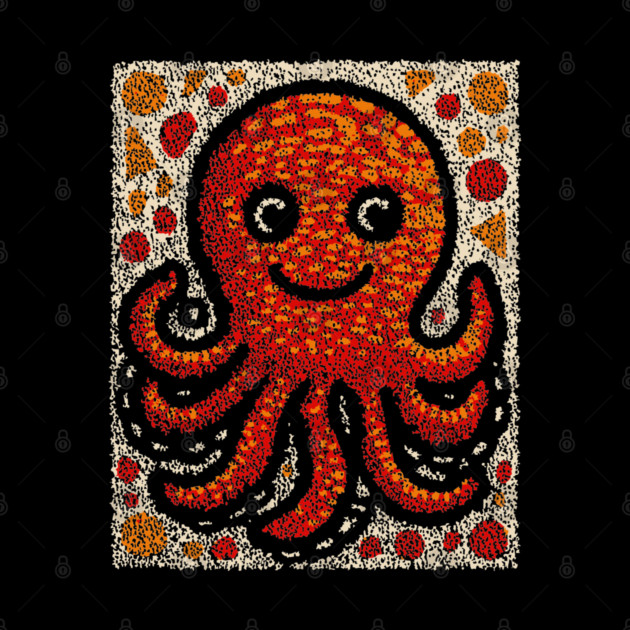 The Octopus | A Stained Glass Art Graphic by TuncGK