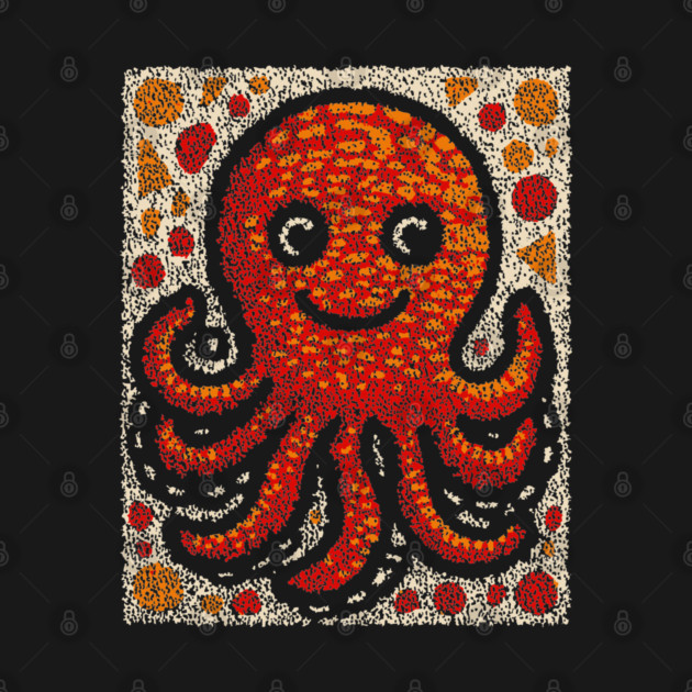 The Octopus | A Stained Glass Art Graphic by TuncGK