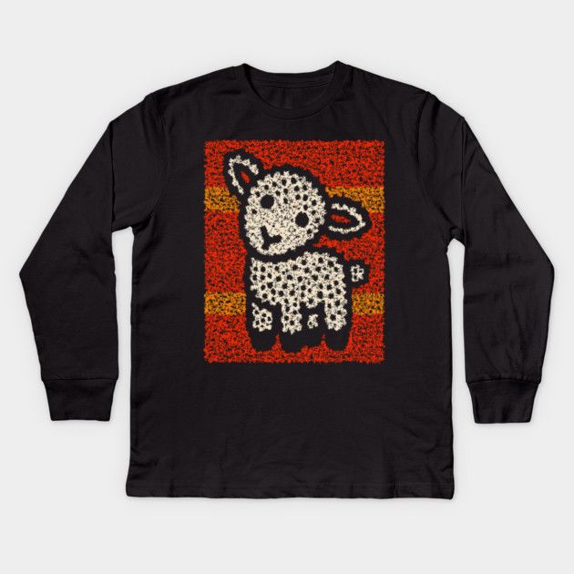 The Lamb | A Wearable Art Tapestry Kids Long Sleeve T-Shirt by TuncGK
