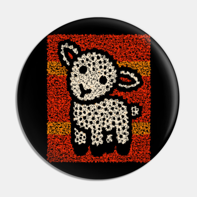 The Lamb | A Wearable Art Tapestry Pin by TuncGK