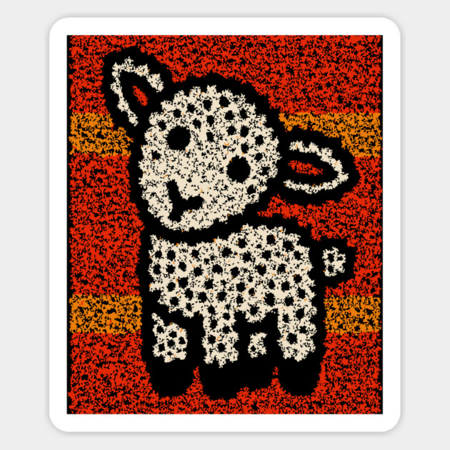 The Lamb | A Wearable Art Tapestry Magnet by TuncGK